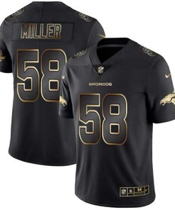 Von Miller #58 Denver Broncos Nfl Explosion Legendary Gold Black Jersey