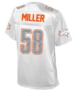 Von Miller Denver Broncos Nfl Pro Line Womens White Out Fashion Jersey - White
