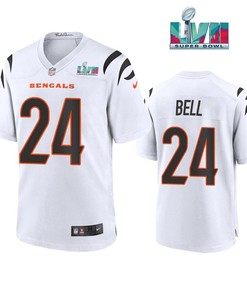 Vonn Bell 24 Cincinnati Bengals Super Bowl LVII Men Game Jersey- White