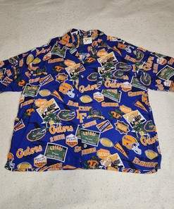 Vtg Florida Gators Mens Hawaiian Shirt