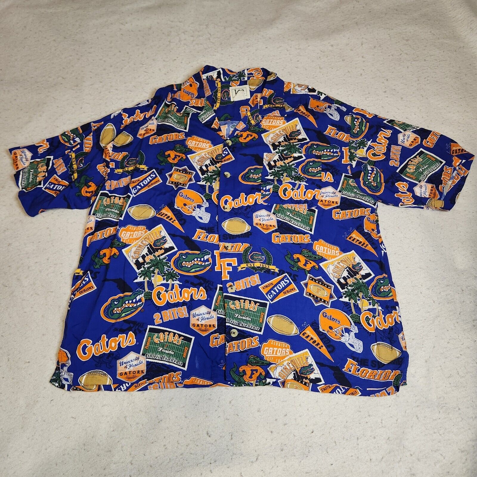 Vtg Florida Gators Mens Hawaiian Shirt
