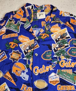 Vtg Florida Gators Mens Hawaiian Shirt