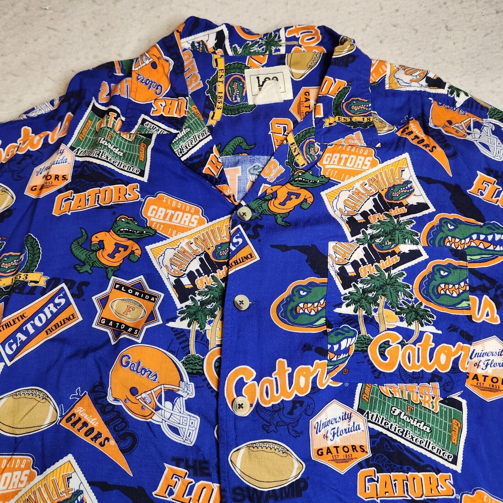 Vtg Florida Gators Mens Hawaiian Shirt