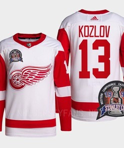 Vyacheslav Kozlov 13 1997 Stanley Cup Detroit Red Wings Red Jersey 25th Anniversary