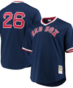 Wade Boggs Boston Red Sox Mitchell & Ness Big & Tall Cooperstown Collection Mesh Batting Practice Jersey - Navy Mlb