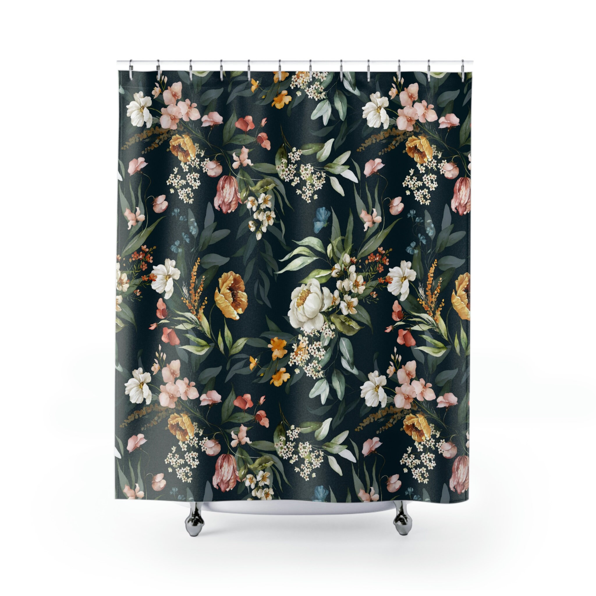 Wallflower Boho Floral Shower Curtain - Bathroom Decor with Homely Vibe