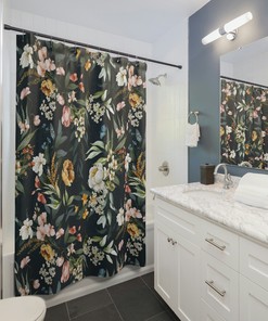 Wallflower Boho Floral Shower Curtain - Bathroom Decor with Homely Vibe