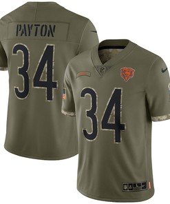 Walter Payton Chicago Bears 2022 Salute To Service Retired Player Limited Jersey - Olive