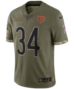 Walter Payton Chicago Bears 2022 Salute To Service Retired Player Limited Jersey - Olive