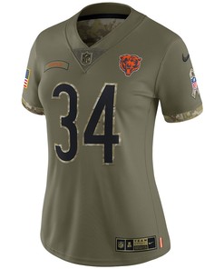 Walter Payton Chicago Bears Women's 2022 Salute To Service Retired Player Limited Jersey - Olive