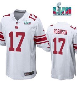 Wan'Dale Robinson 17 New York Giants Super Bowl LVII Super Bowl LVII White Jersey