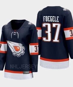 Warren Foegele 37 Edmonton Oilers 2022 Special Edition 2.0 Women Breakaway Player Retro Jersey Navy
