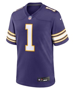 Warren Moon 1 Minnesota Vikings Classic Retired Game Men Jersey - Purple