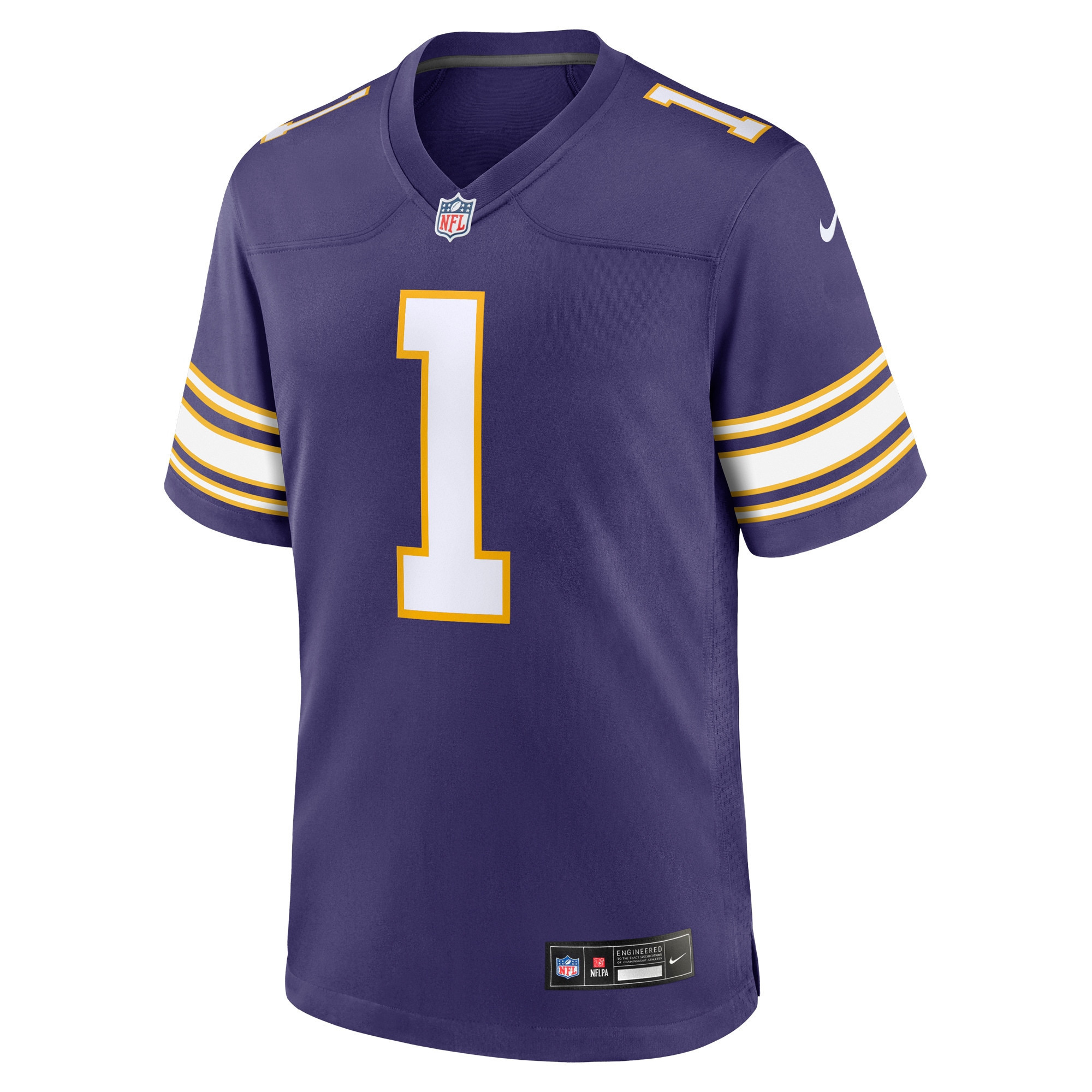 Warren Moon 1 Minnesota Vikings Classic Retired Game Men Jersey - Purple