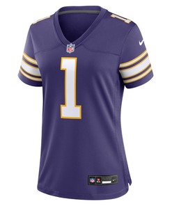 Warren Moon 1 Minnesota Vikings Women's Classic Retired Game Jersey - Purple