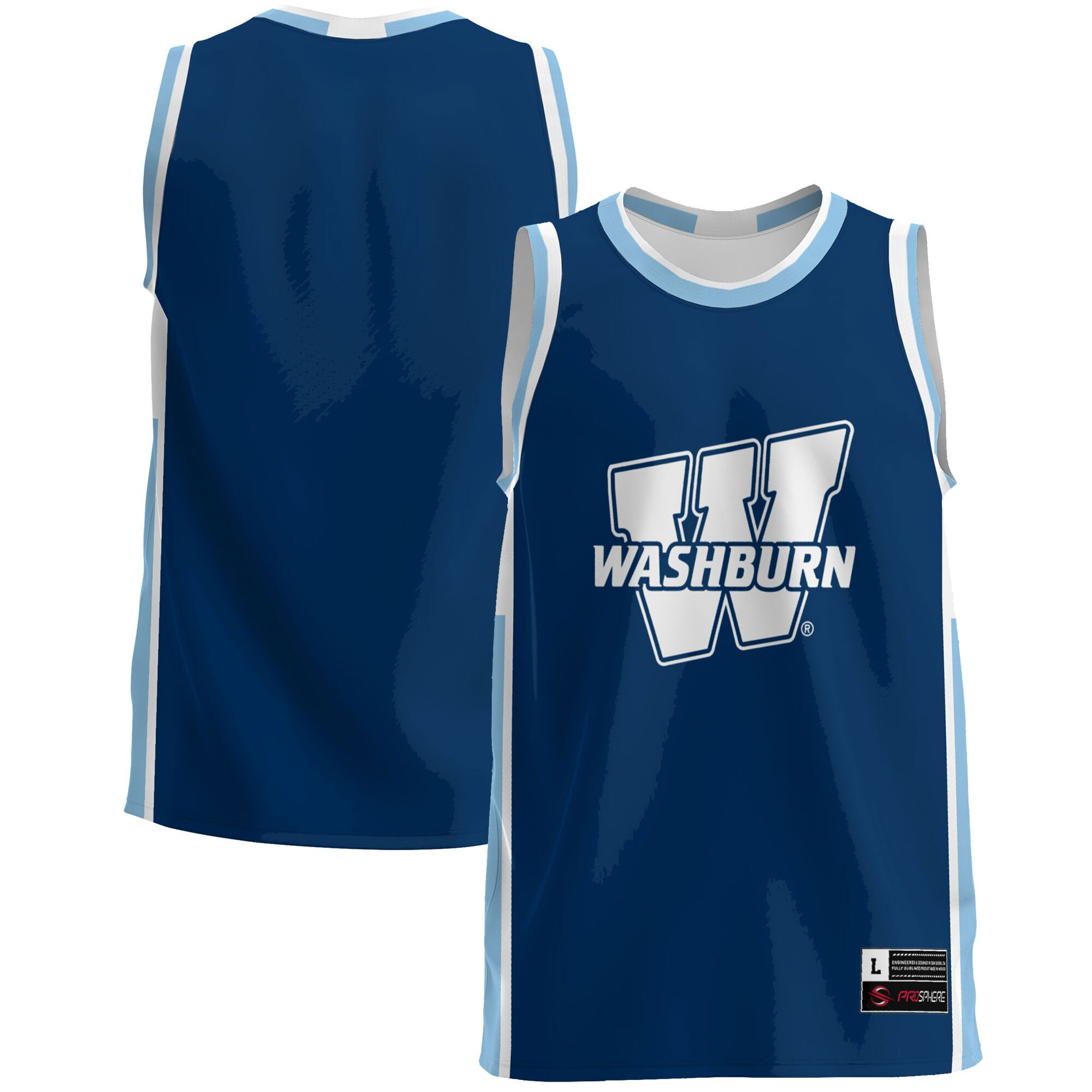 Washburn Ichabods Basketball Jersey - Blue Ncaa