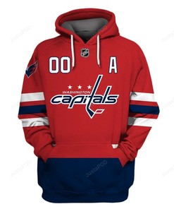 Washington Capitals 3D Hoodie Zip Hoodie 04