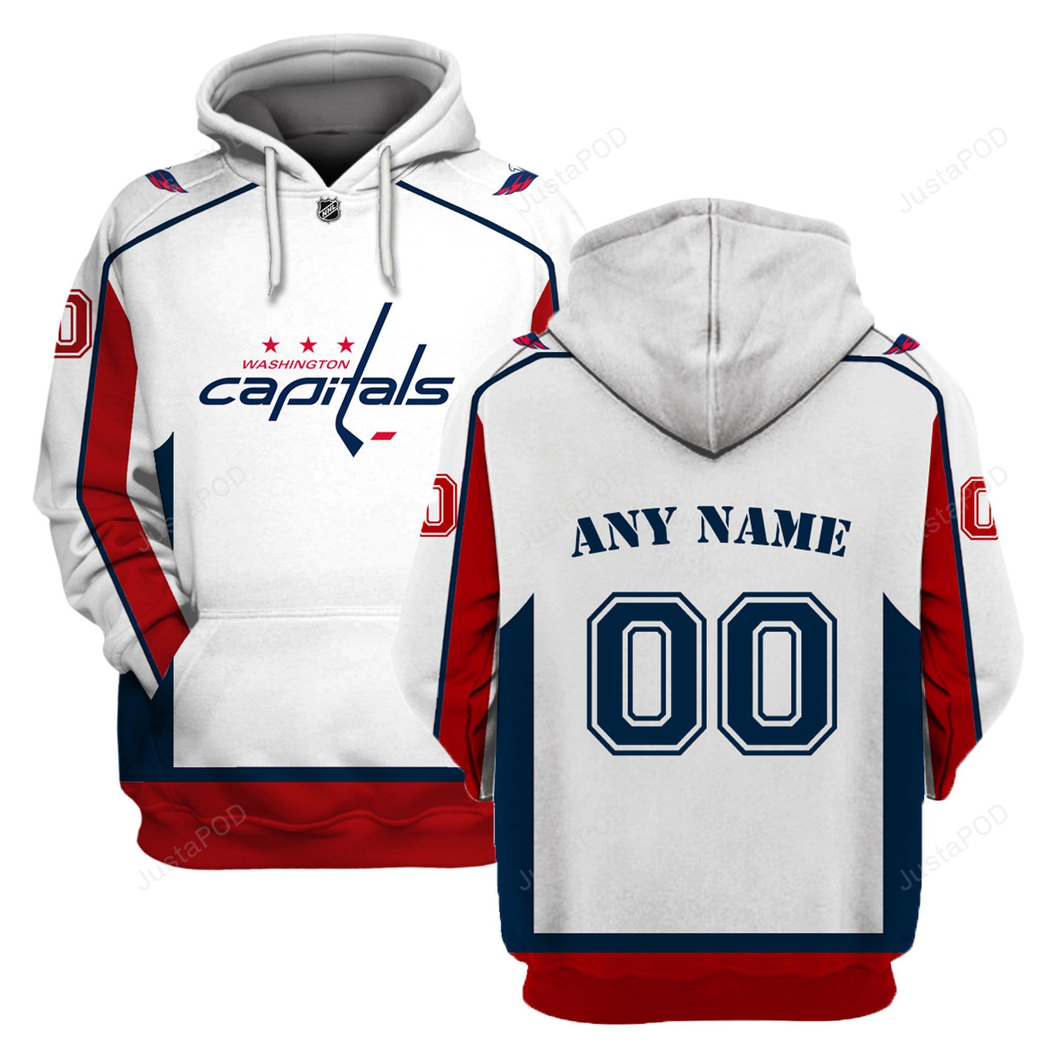 Washington Capitals 3D Hoodie Zip Hoodie 06