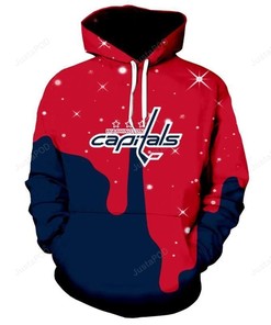 Washington Capitals 3D Hoodie Zip Hoodie