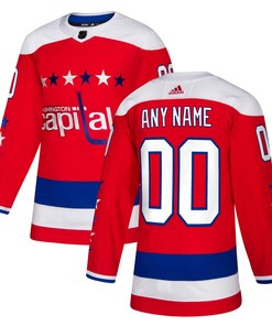 Washington Capitals Adidas Alternate Authentic Custom Jersey - Red Custom Jerseys Nhl