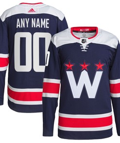 Washington Capitals Adidas Alternate Authentic Pro Custom Jersey - Navy Custom Jerseys Nhl