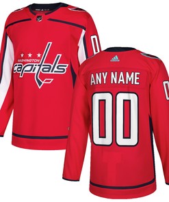 Washington Capitals Adidas Authentic Custom Jersey - Red Custom Jerseys Nhl