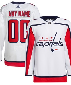 Washington Capitals Adidas Away Primegreen Authentic Pro Custom Jersey White Custom Jerseys Nhl