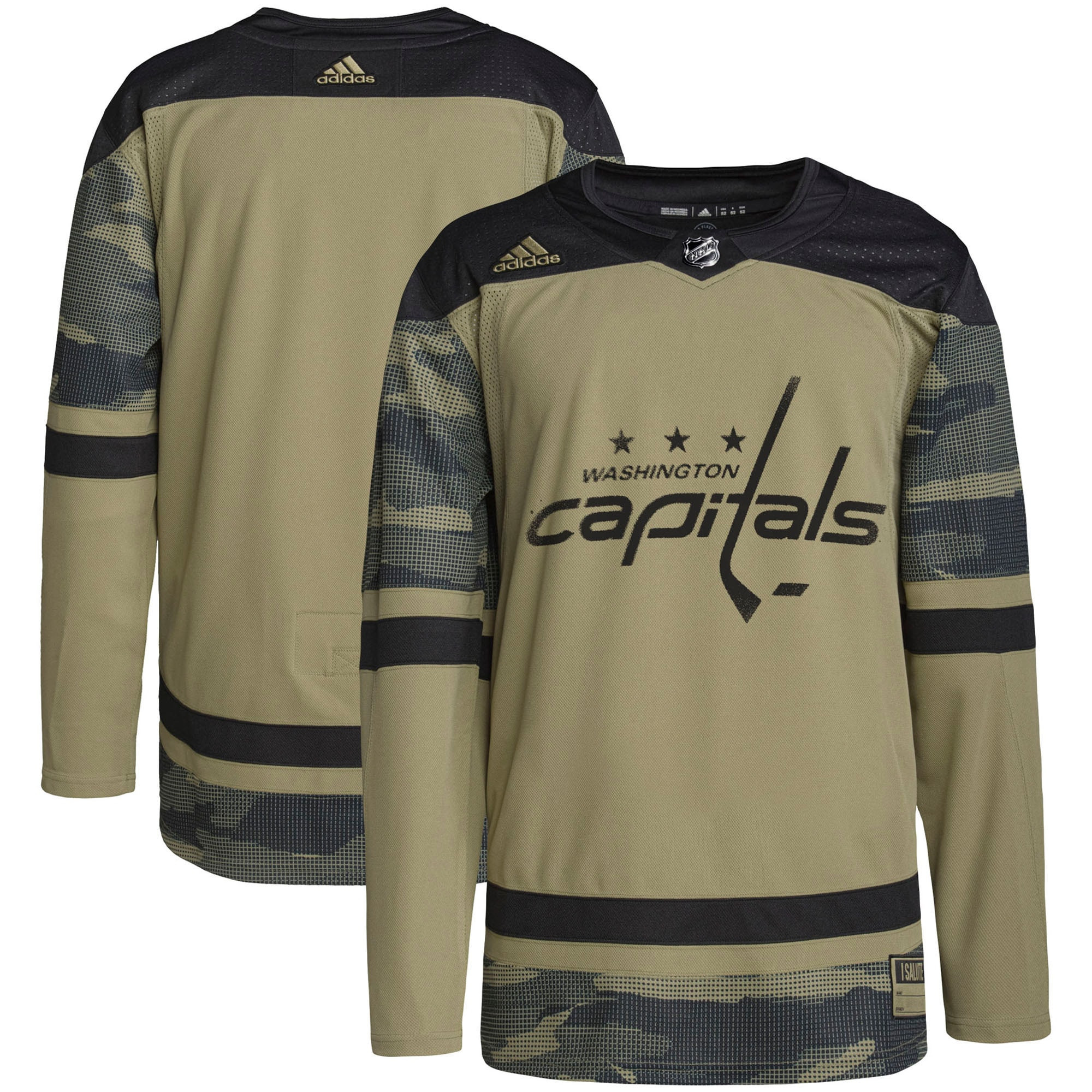 Washington Capitals Adidas Military Appreciation Team Authentic Practice Jersey - Camo Nhl