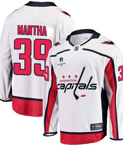 Washington Capitals Anthony Mantha 39 Away 2022 Stanley Cup Playoffs Breakaway Men Jersey - White