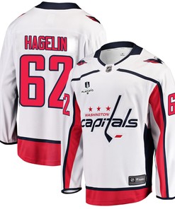 Washington Capitals Carl Hagelin 62 Away 2022 Stanley Cup Playoffs Breakaway Men Jersey - White
