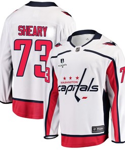 Washington Capitals Conor Sheary 73 Away 2022 Stanley Cup Playoffs Breakaway Men Jersey - White