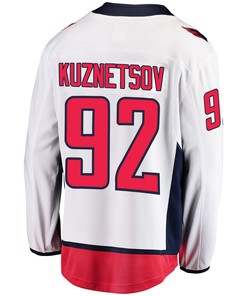 Washington Capitals Evgeny Kuznetsov 92 Away 2022 Stanley Cup Playoffs Breakaway Men Jersey - White