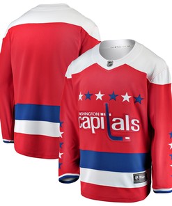 Washington Capitals Fanatics Branded Alternate Breakaway Blank Jersey - Red Nhl