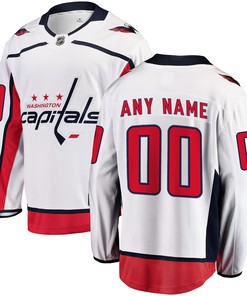 Washington Capitals Fanatics Branded Away Breakaway Custom Jersey - White Custom Jerseys Nhl