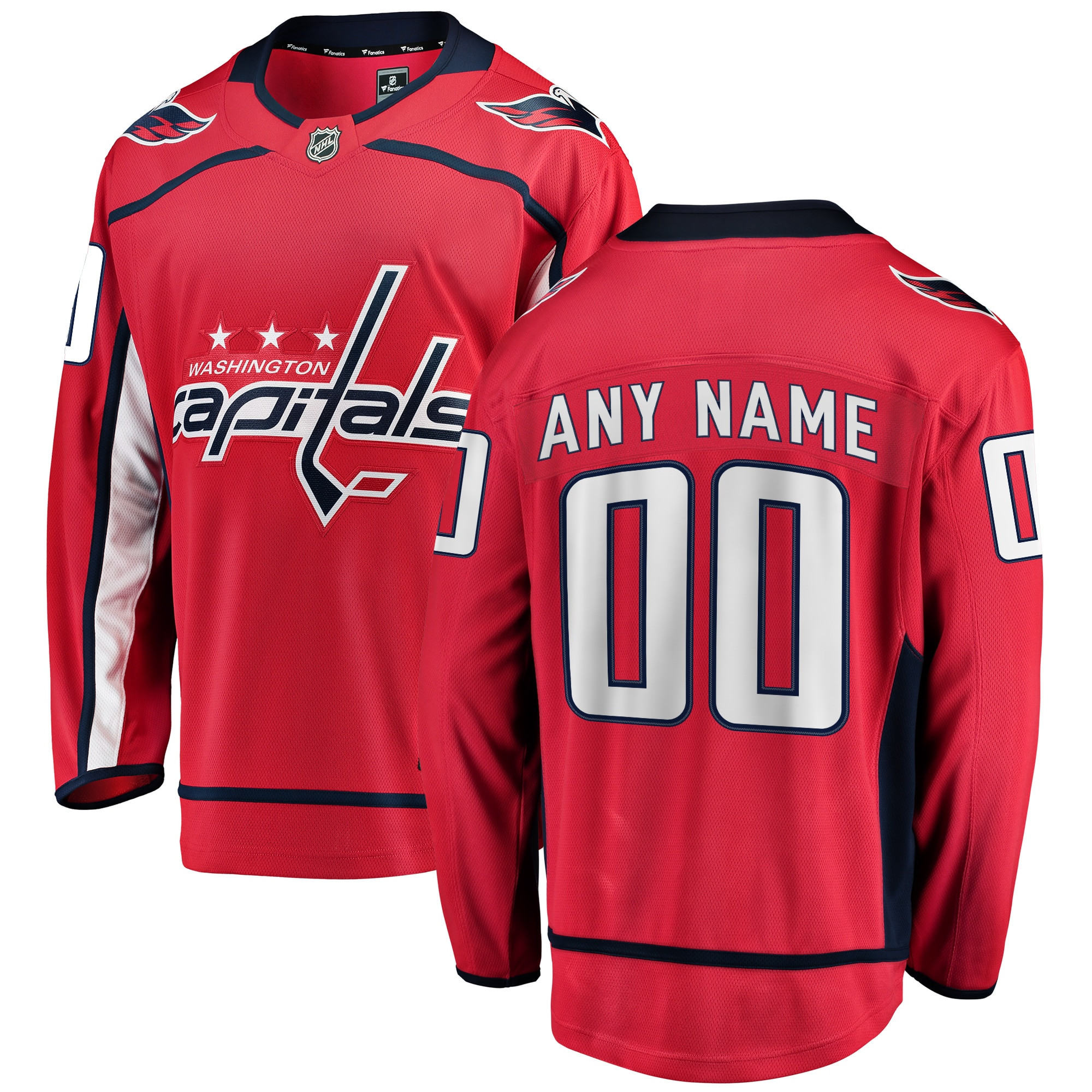 Washington Capitals Fanatics Branded Home Breakaway Custom Jersey - Red Custom Jerseys Nhl
