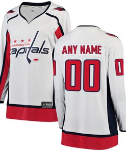 Washington Capitals Fanatics Branded Womens Away Breakaway Custom Jersey - White Custom Jerseys Nhl