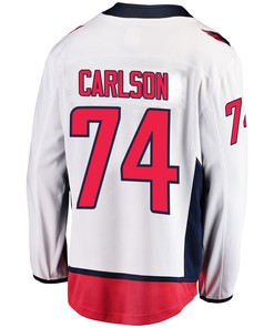 Washington Capitals John Carlson 74 Away 2022 Stanley Cup Playoffs Breakaway Men Jersey - White