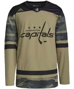 Washington Capitals Military Appreciation Team Custom Practice Jersey - Camo