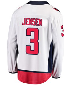 Washington Capitals Nick Jensen 3 Away 2022 Stanley Cup Playoffs Breakaway Men Jersey - White