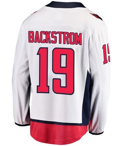 Washington Capitals Nicklas Backstrom 19 Away 2022 Stanley Cup Playoffs Breakaway Men Jersey - White