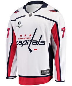 Washington Capitals T. J. Oshie 77 Away 2022 Stanley Cup Playoffs Breakaway Men Jersey - White