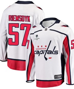 Washington Capitals Trevor van Riemsdyk 57 Away 2022 Stanley Cup Playoffs Breakaway Men Jersey - White