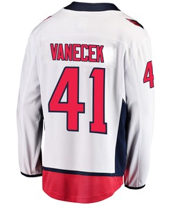 Washington Capitals Vitek Vanecek 41 Away 2022 Stanley Cup Playoffs Breakaway Men Jersey - White