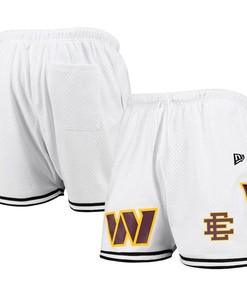 Washington Commanders Logo Team White Mesh Shorts - Men