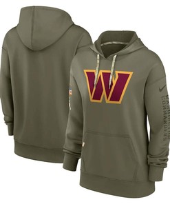 Washington Commanders Women's 2022 Salute To Service Performance Pullover Hoodie - Olive