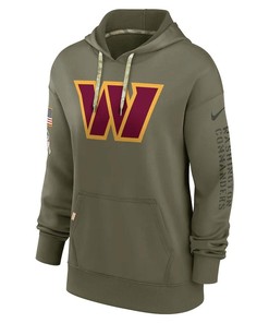 Washington Commanders Women's 2022 Salute To Service Performance Pullover Hoodie - Olive