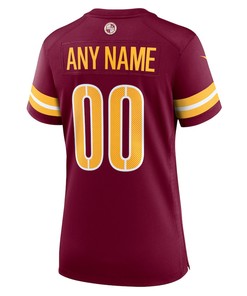 Washington Commanders Women's Game Custom Player Jersey - Burgundy
