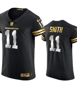 Washington Football Team Alex Smith Golden Edition Black Vapor Elite Jersey