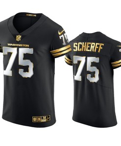 Washington Football Team Brandon Scherff Golden Edition Black Vapor Elite Jersey