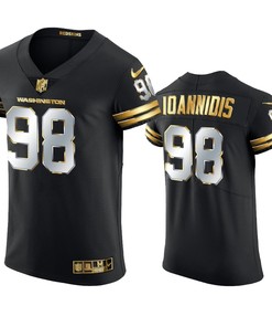 Washington Football Team Matt Ioannidis Golden Edition Black Vapor Elite Jersey